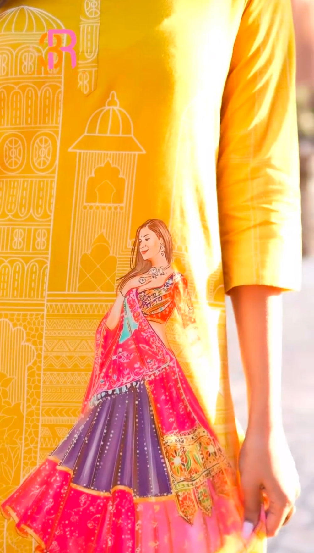 Designer Digital Print Muslin Silk Cord Set