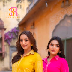 Designer Digital Print Muslin Silk Cord Set