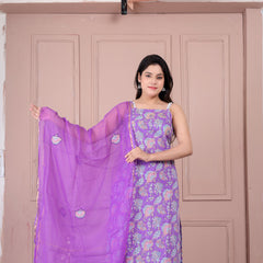Elegant Cotton Suit Set with Kota Doria Dupatta