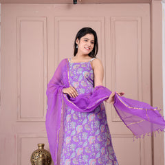 Elegant Cotton Suit Set with Kota Doria Dupatta