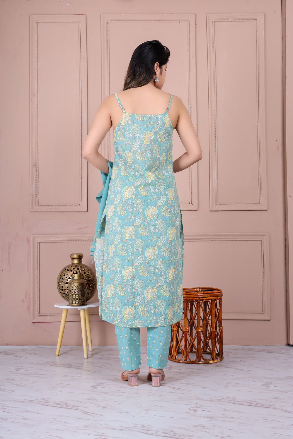 Elegant Cotton Suit Set with Kota Doria Dupatta