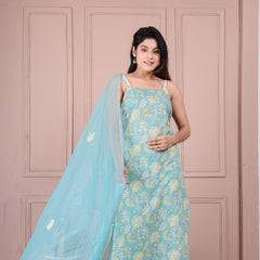 Elegant Cotton Suit Set with Kota Doria Dupatta