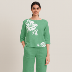 Floral Print Two-Piece Co-ord Set for Women