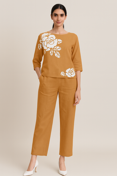 Floral Print Two-Piece Co-ord Set for Women