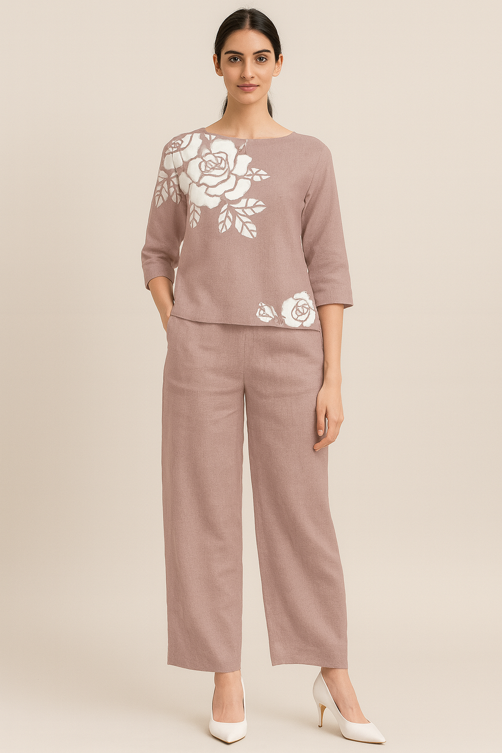 Floral Print Two-Piece Co-ord Set for Women