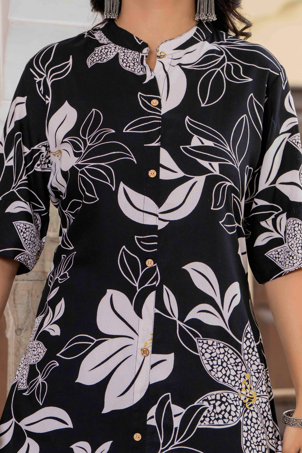 Women’s Floral Printed Cotton Kurta Set with Pants