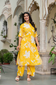 Women’s Floral Printed Cotton Kurta Set with Pants