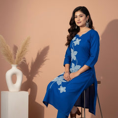 Floral Elegance Kurti Set