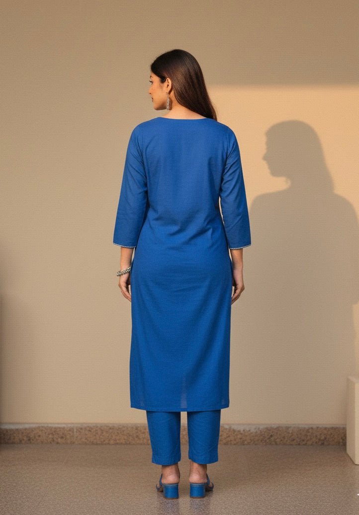 Floral Elegance Kurti Set