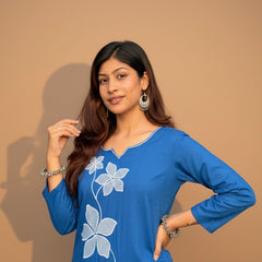 Floral Elegance Kurti Set
