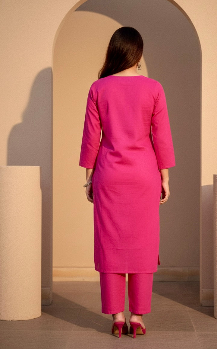 Floral Elegance Kurti Set