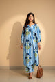 Women’s Striped Floral Cotton Kurta Set