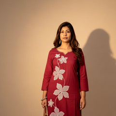 Floral Elegance Kurti Set