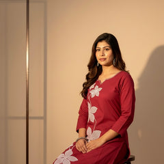 Floral Elegance Kurti Set