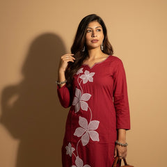 Floral Elegance Kurti Set
