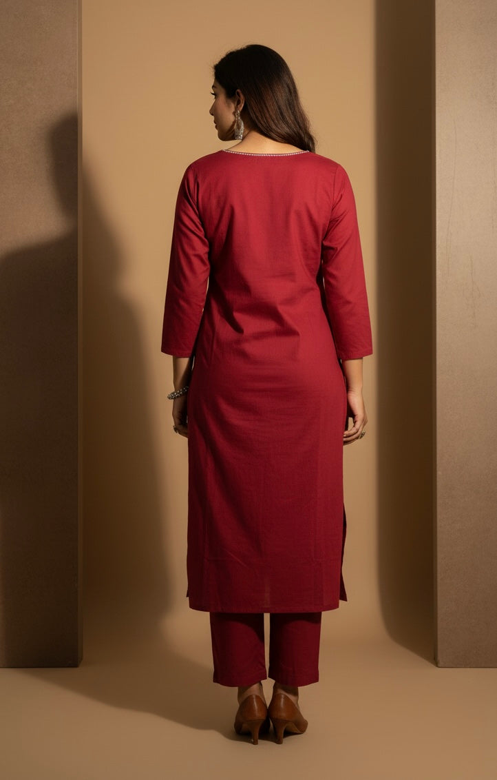 Floral Elegance Kurti Set