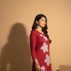 Floral Elegance Kurti Set