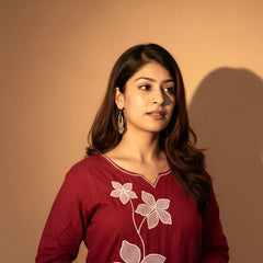 Floral Elegance Kurti Set