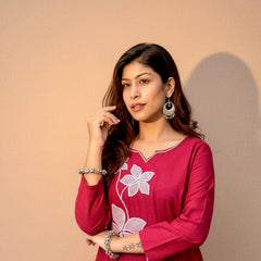 Floral Elegance Kurti Set
