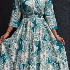 Elegant Cotton Long Dress for Women