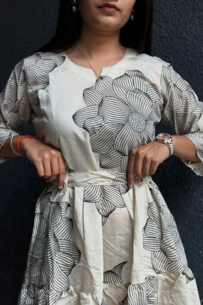 Elegant Cotton Long Dress for Women