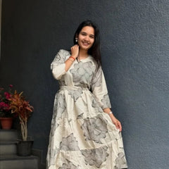 Elegant Cotton Long Dress for Women