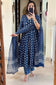 Ajrakh Print Anarkali Kurta Set with Dupatta