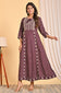 Maroon Printed A-Line Long Kurta with Ethnic MotifsMaroon Printed A-Line Long Kurta with Ethnic Motifs