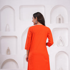 Embroidered A-Line Kurta Set with Pants