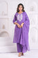 Elegant Hand-Embroidered Cotton Kurta Set with Dupatta