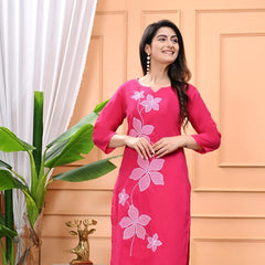 Floral Elegance Kurti Set