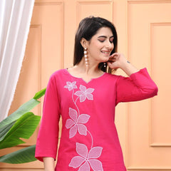 Floral Elegance Kurti Set