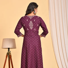 Festive Wear Embroidered Long Anarkali Dress