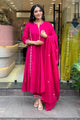 Pink Embroidered Kurta Pant Set with Dupatta