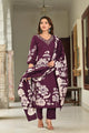 Floral Print Cotton Kurta Pant Set with Dupatta