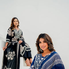 Pure Cotton Sequin Embroidered Kurti Set with Dupatta