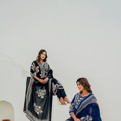 Pure Cotton Sequin Embroidered Kurti Set with Dupatta