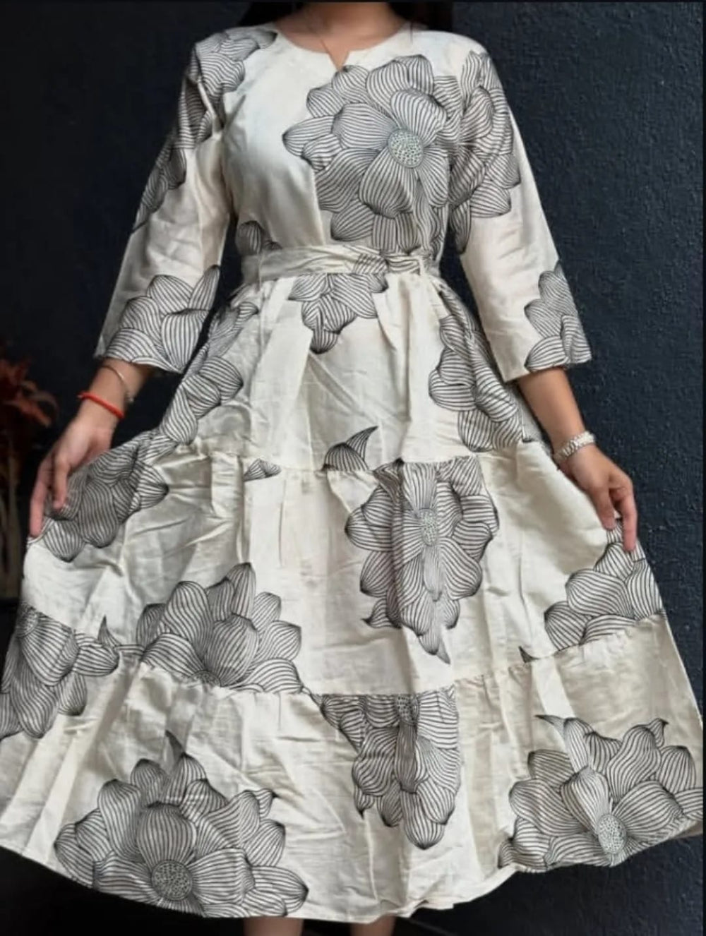 Elegant Cotton Long Dress for Women