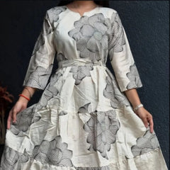 Elegant Cotton Long Dress for Women