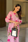Women’s Striped Floral Cotton Kurta Set