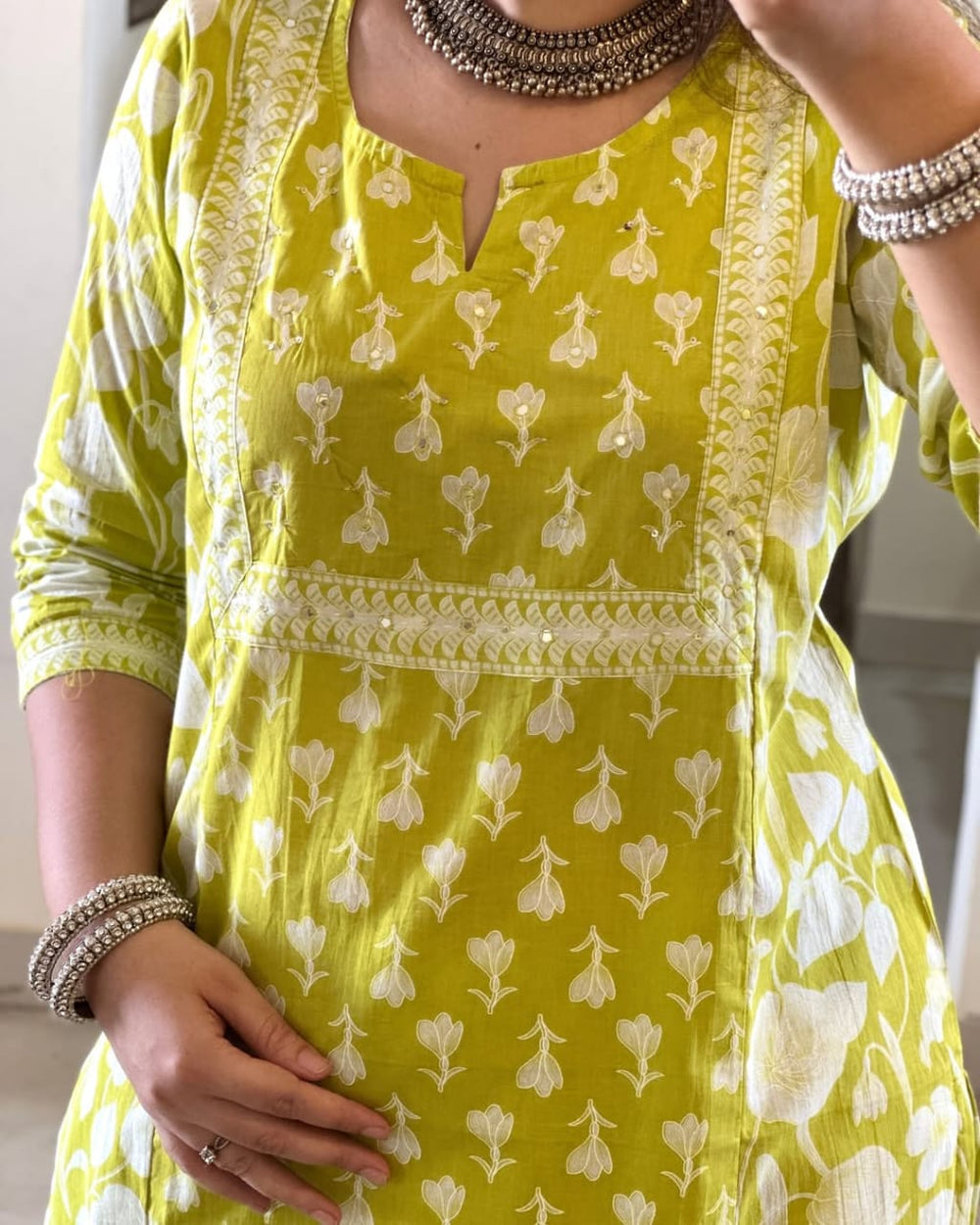 Floral Printed Cotton Kurta Set