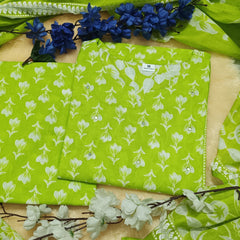 Floral Printed Cotton Kurta Set