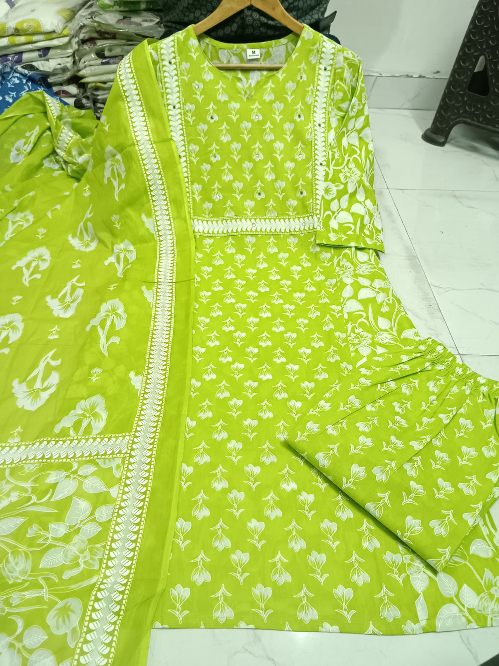 Floral Printed Cotton Kurta Set