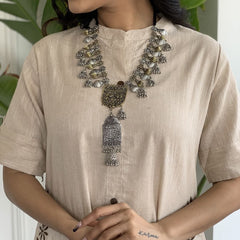 Premium Cotton A-Line Kurti with Side Embroidery