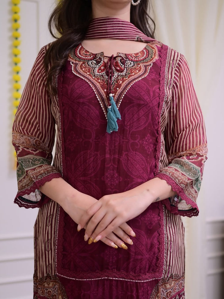 Premium 3-Piece Muslin Kurta Set for Women