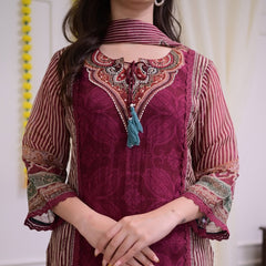 Premium 3-Piece Muslin Kurta Set for Women