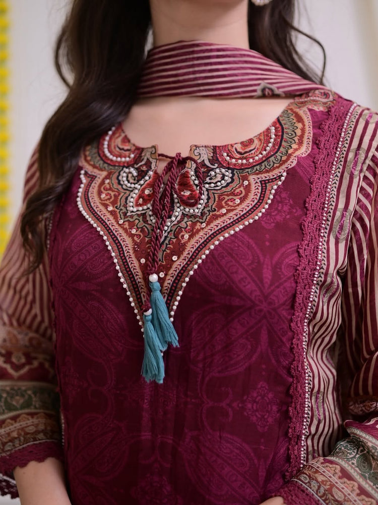 Premium 3-Piece Muslin Kurta Set for Women