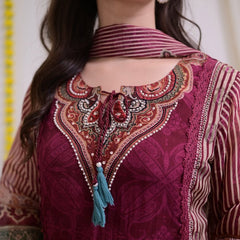 Premium 3-Piece Muslin Kurta Set for Women