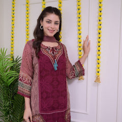 Premium 3-Piece Muslin Kurta Set for Women