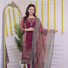 Premium 3-Piece Muslin Kurta Set for Women